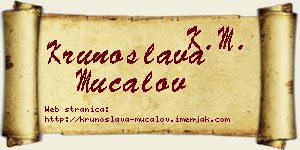 Krunoslava Mučalov vizit kartica